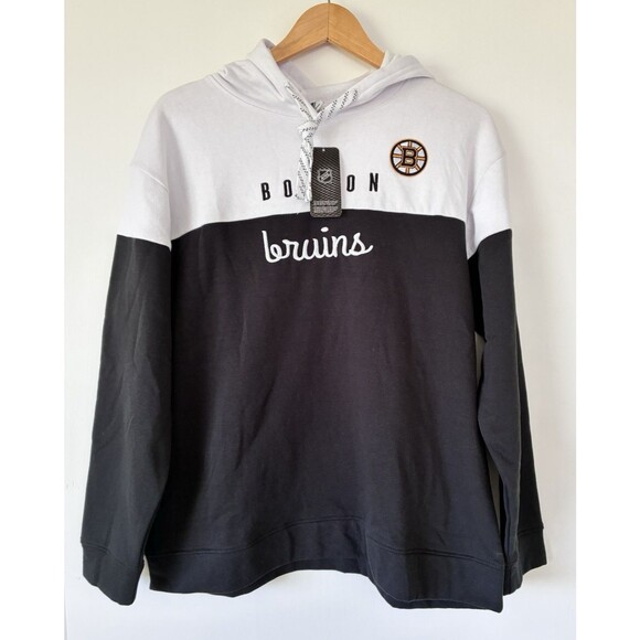 NHL Other - NHL Boston Bruins Hoodie Mens Medium Black White Official Licensed Pullover